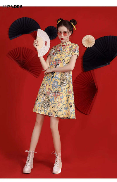 Festtiger Cheongsam Qipao Dress