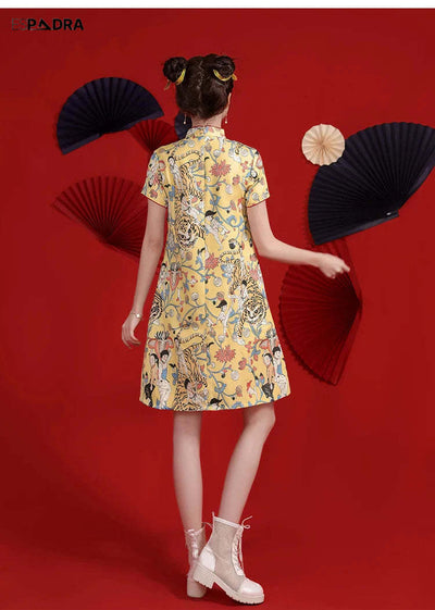 Festtiger Cheongsam Qipao Dress