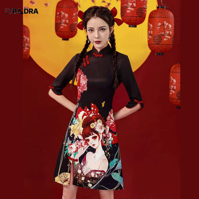 Jattoo Cheongsam Qipao Dress