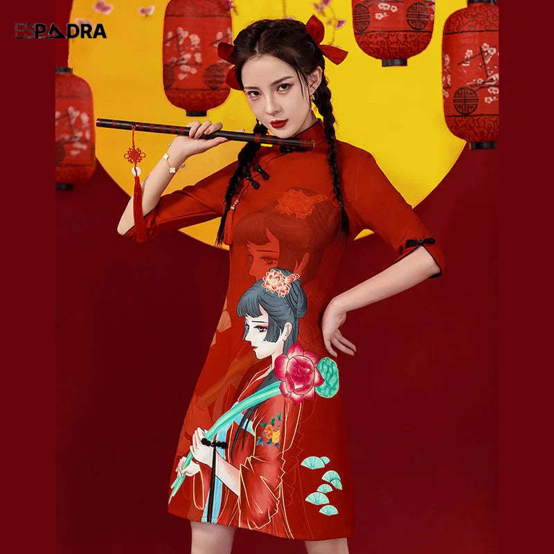 Anflow Cheongsam Qipao Dress