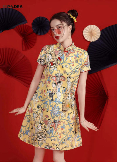 Festtiger Cheongsam Qipao Dress