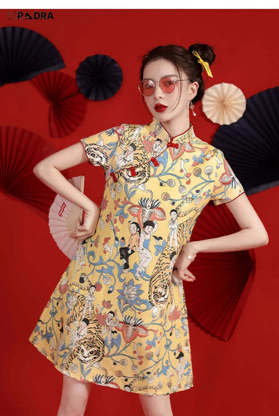 Festtiger Cheongsam Qipao Dress