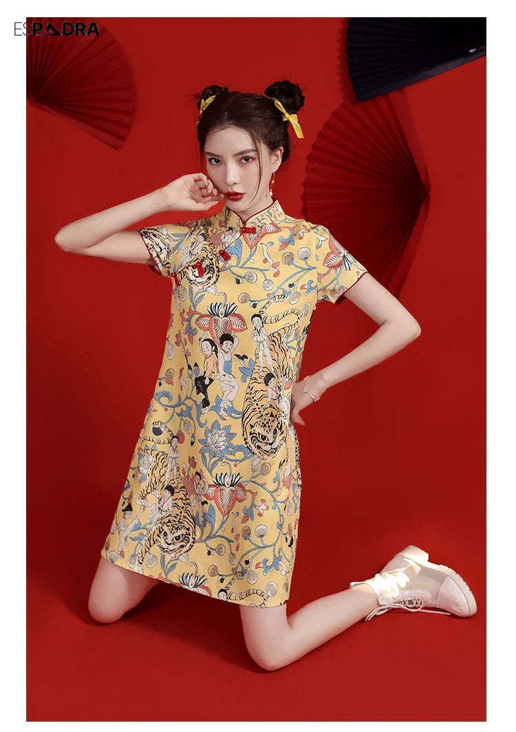 Festtiger Cheongsam Qipao Dress