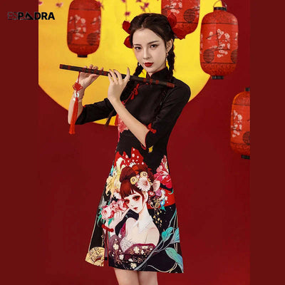 Jattoo Cheongsam Qipao Dress