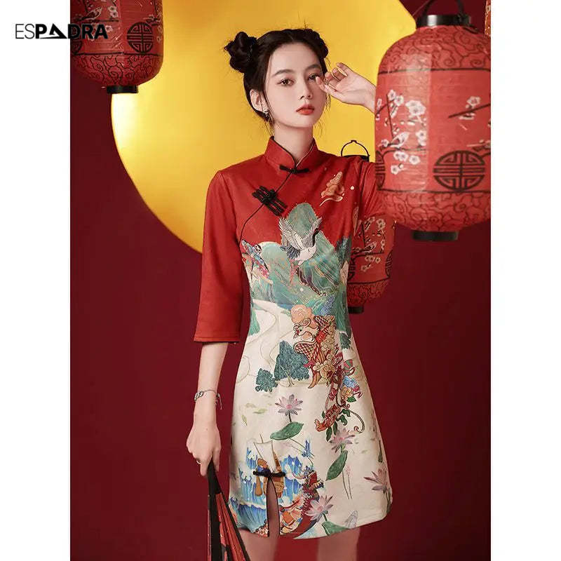 Scerani Cheongsam Qipao Dress