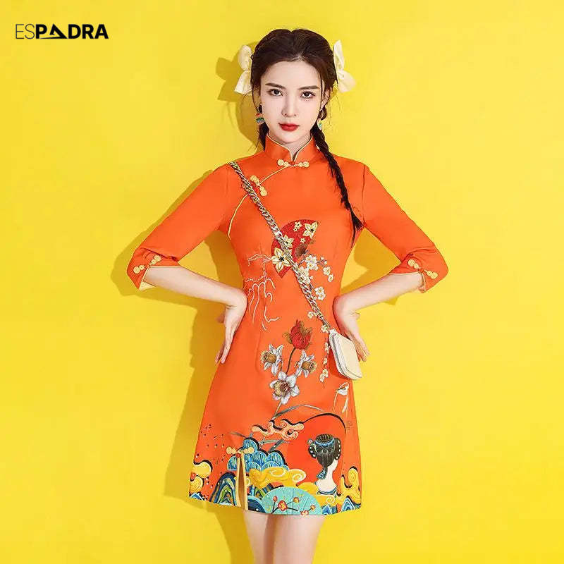 Florafan Cheongsam Qipao Dress