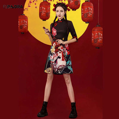 Jattoo Cheongsam Qipao Dress