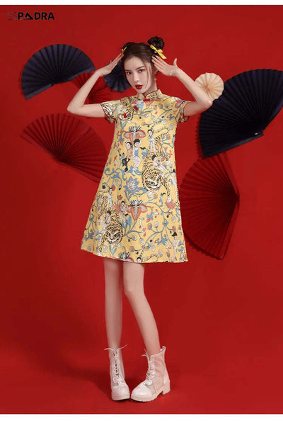 Festtiger Cheongsam Qipao Dress