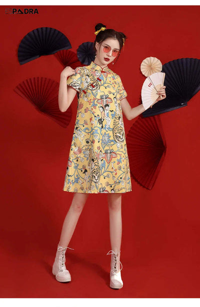 Festtiger Cheongsam Qipao Dress