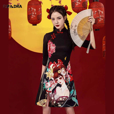 Jattoo Cheongsam Qipao Dress