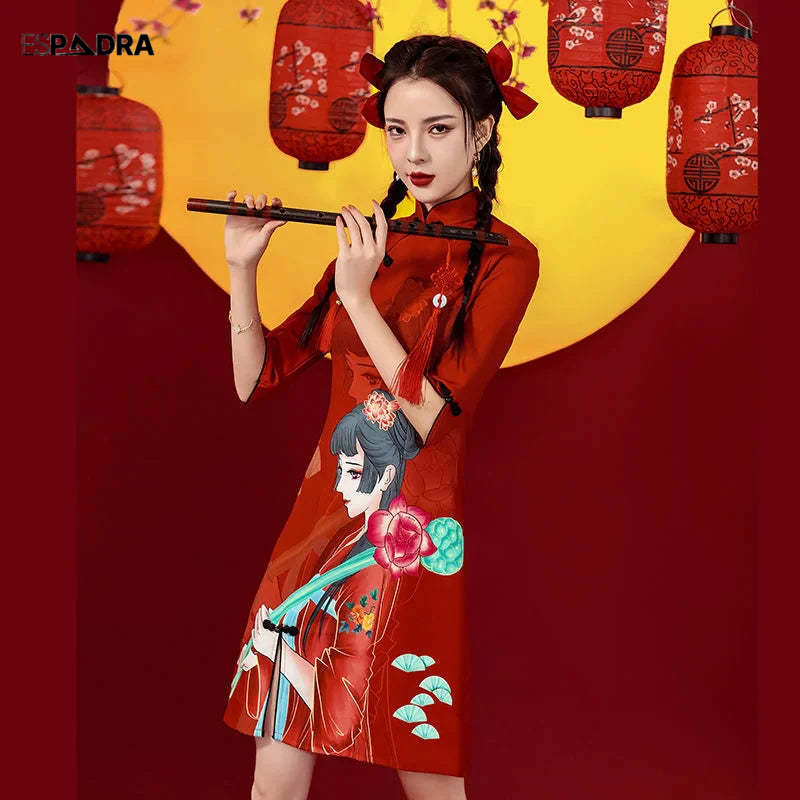 Anflow Cheongsam Qipao Dress