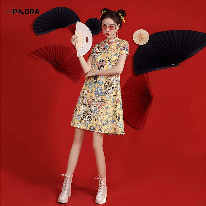 Festtiger Cheongsam Qipao Dress